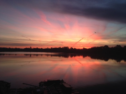 Broads sunset at end of survey day